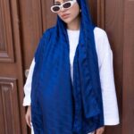 Su Yolu Pamuk Jakar Şal - İndigo