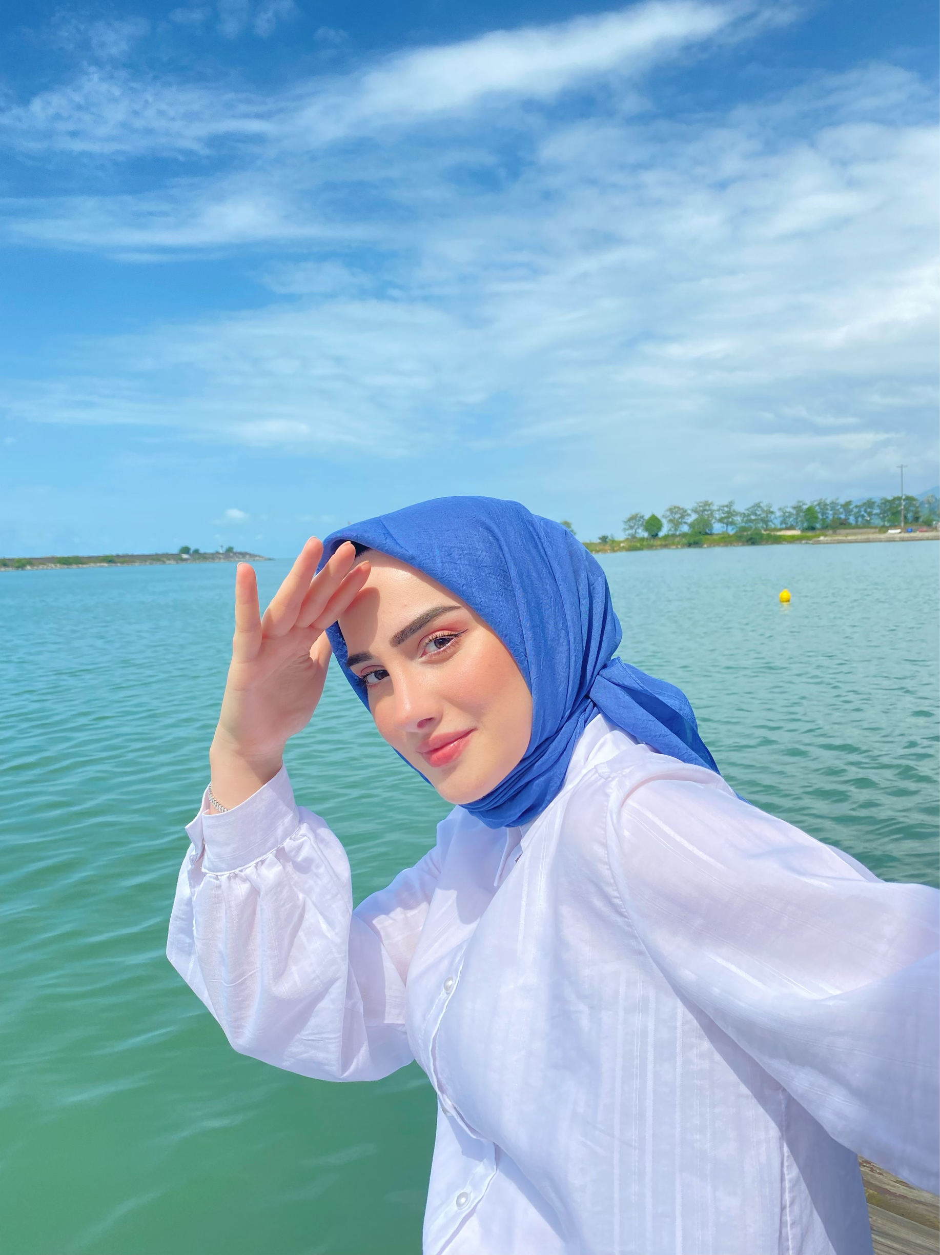 Pamuk Kraş Soft Eşarp - İndigo