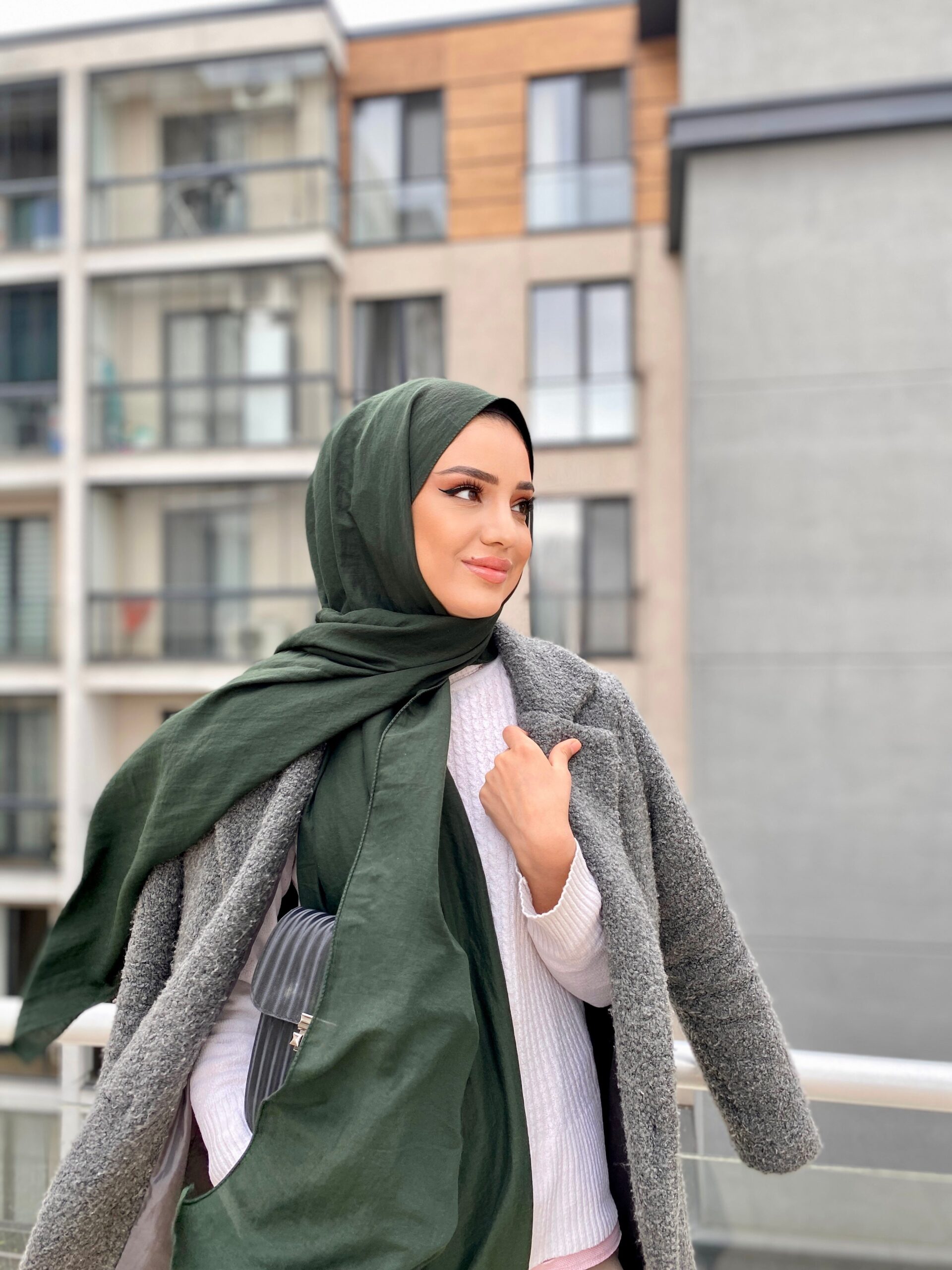 Oxygen His Serisi Pamuk Şal - Haki