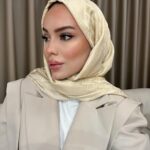 Dior Desenli İpek Kaşmir Çift Taraflı Şal 78002 - Bej