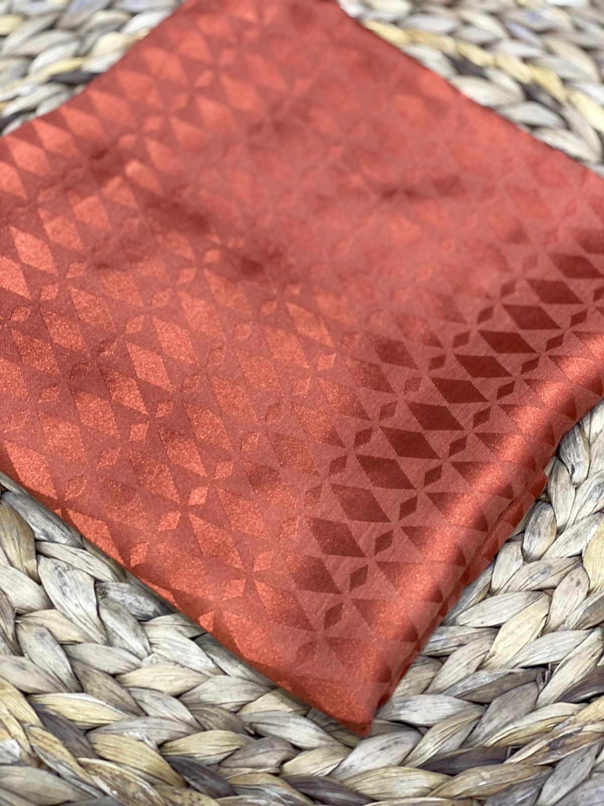 Baklava Desen İpeksi Jakar Şal - Kiremit - Organic ScarfsOrganic Scarfs