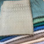 Baklava Desen İpeksi Jakar Şal - Küf Yeşili