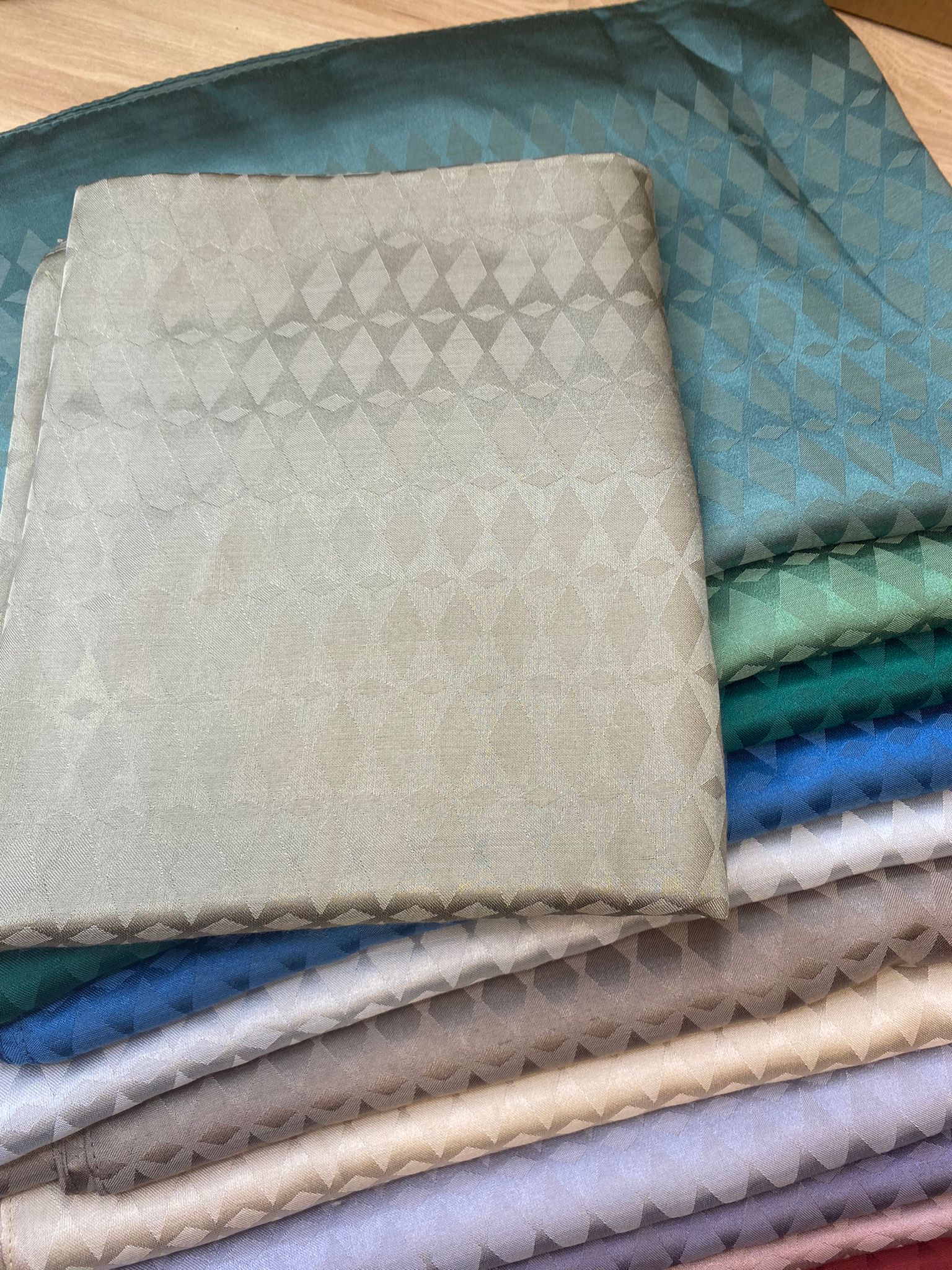 Baklava Desen İpeksi Jakar Şal - Küf Yeşili - Organic ScarfsOrganic Scarfs