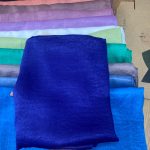 Bambu Kraş Premium İpek Şal - Morcivert