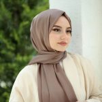 Bambu Kraş Premium İpek Şal - Vizon