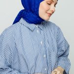 BLOOM Desen Jakar Şal - Saks