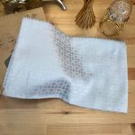 Bloom Desen Pamuk İpeksi Jakar Şal - Gümüş