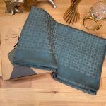 Bloom Desen Pamuk İpeksi Jakar Şal - Mercan