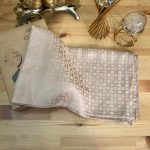 Bloom Desen Pamuk İpeksi Jakar Şal - Mocha