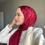 Bonjela Dama Desen Jakar Şal - Bordo