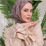 Bonjela Dama Desen Jakar Şal - Koyu Vizon