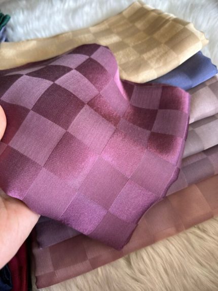 Bonjela Dama Desen Jakar Şal - Şarabi - Organic ScarfsOrganic Scarfs