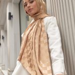 Bonjela Marka Dama İpeksi Jakar Şal - Koyu Bej