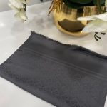 Burberry Pamuklu İpek Jakar Şal - Antrasit