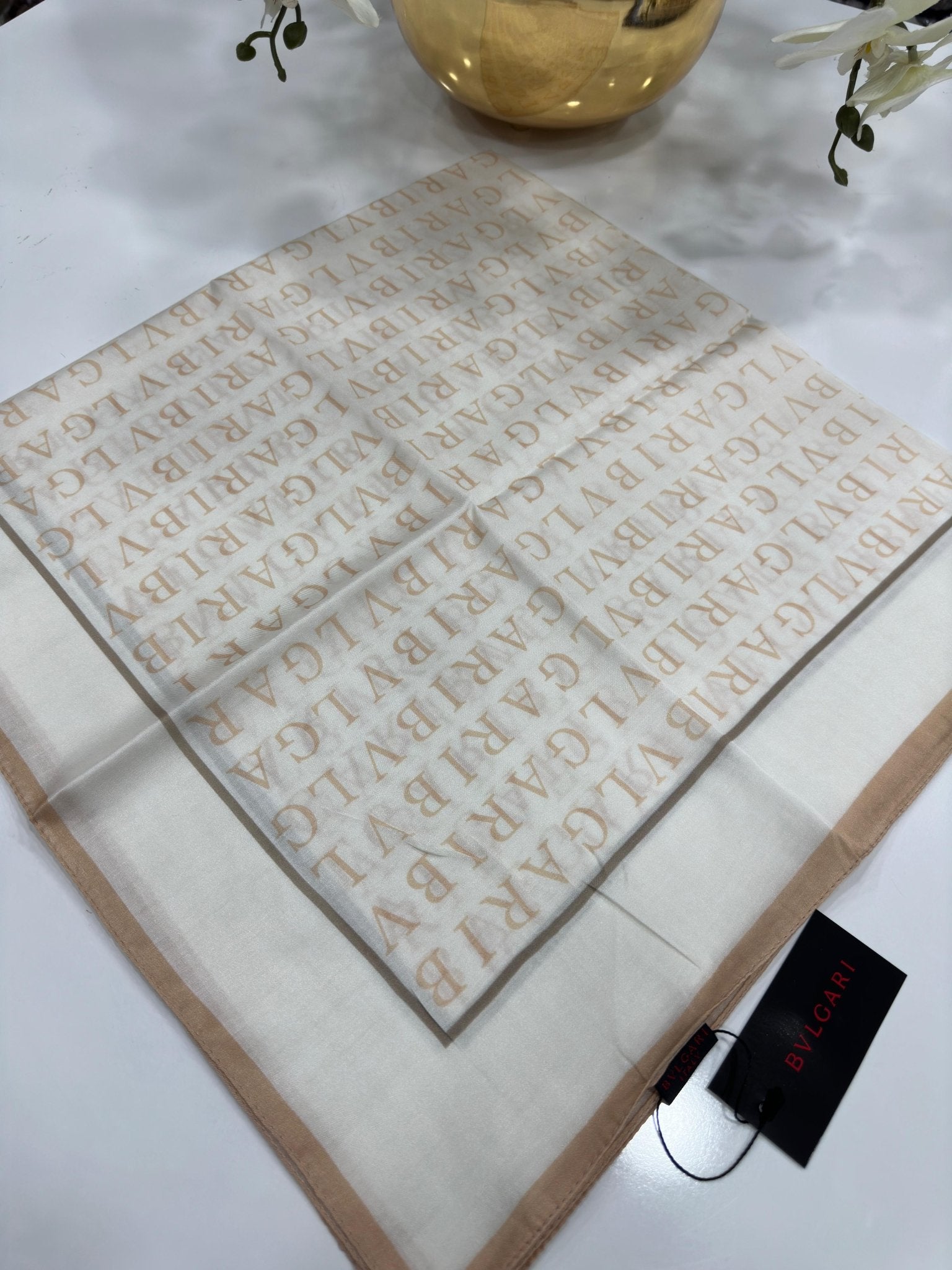 Bvlgari İpek Eşarp - Camel - Organic ScarfsOrganic Scarfs