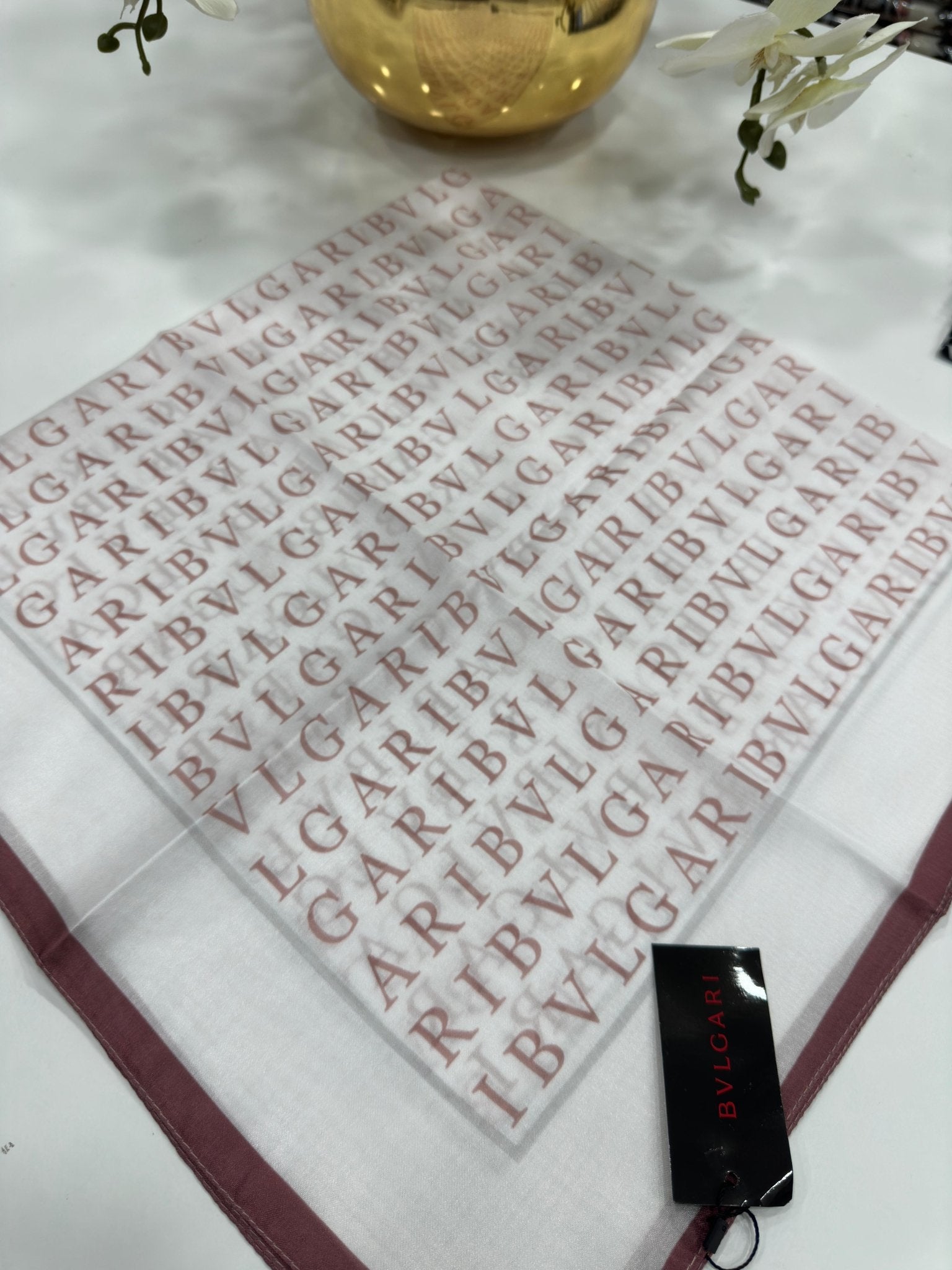 Bvlgari İpek Eşarp - Gül Kurusu - Organic ScarfsOrganic Scarfs