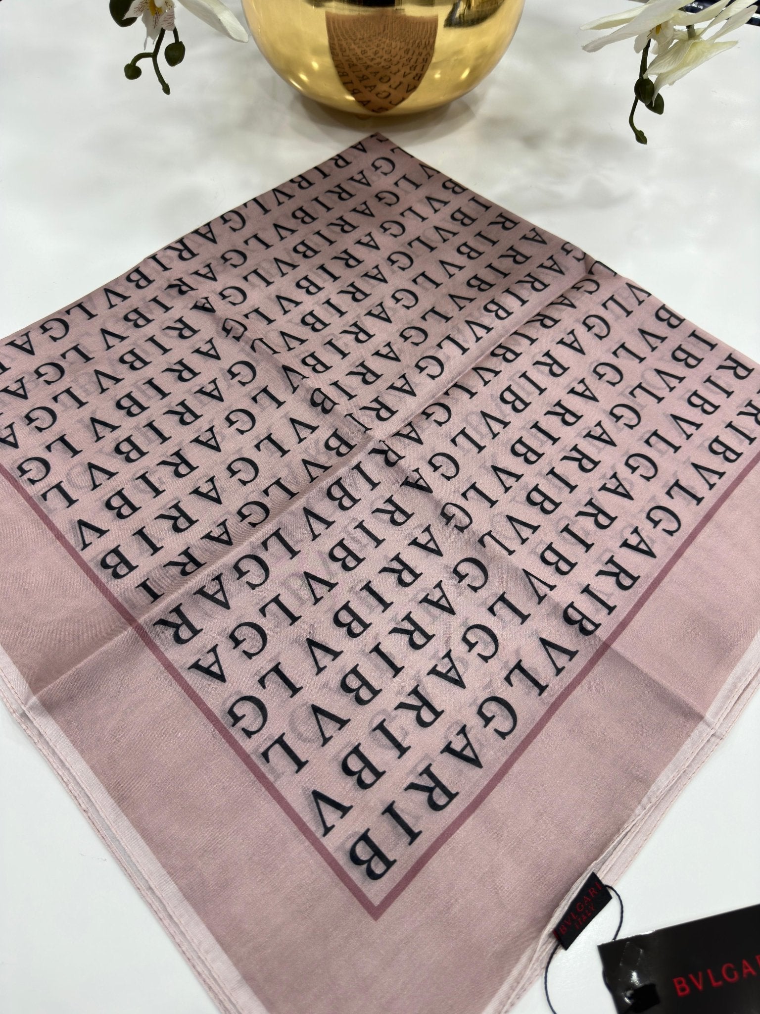 Bvlgari İpek Eşarp - Gül Kurusu - Organic ScarfsOrganic Scarfs