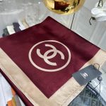 Chanel İthal Vual İpek Şal - Bordo