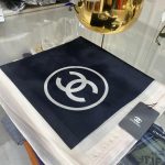 Chanel İthal Vual İpek Şal - Siyah