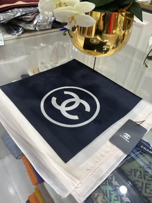 Chanel İthal Vual İpek Şal - Siyah - Organic ScarfsOrganic Scarfs