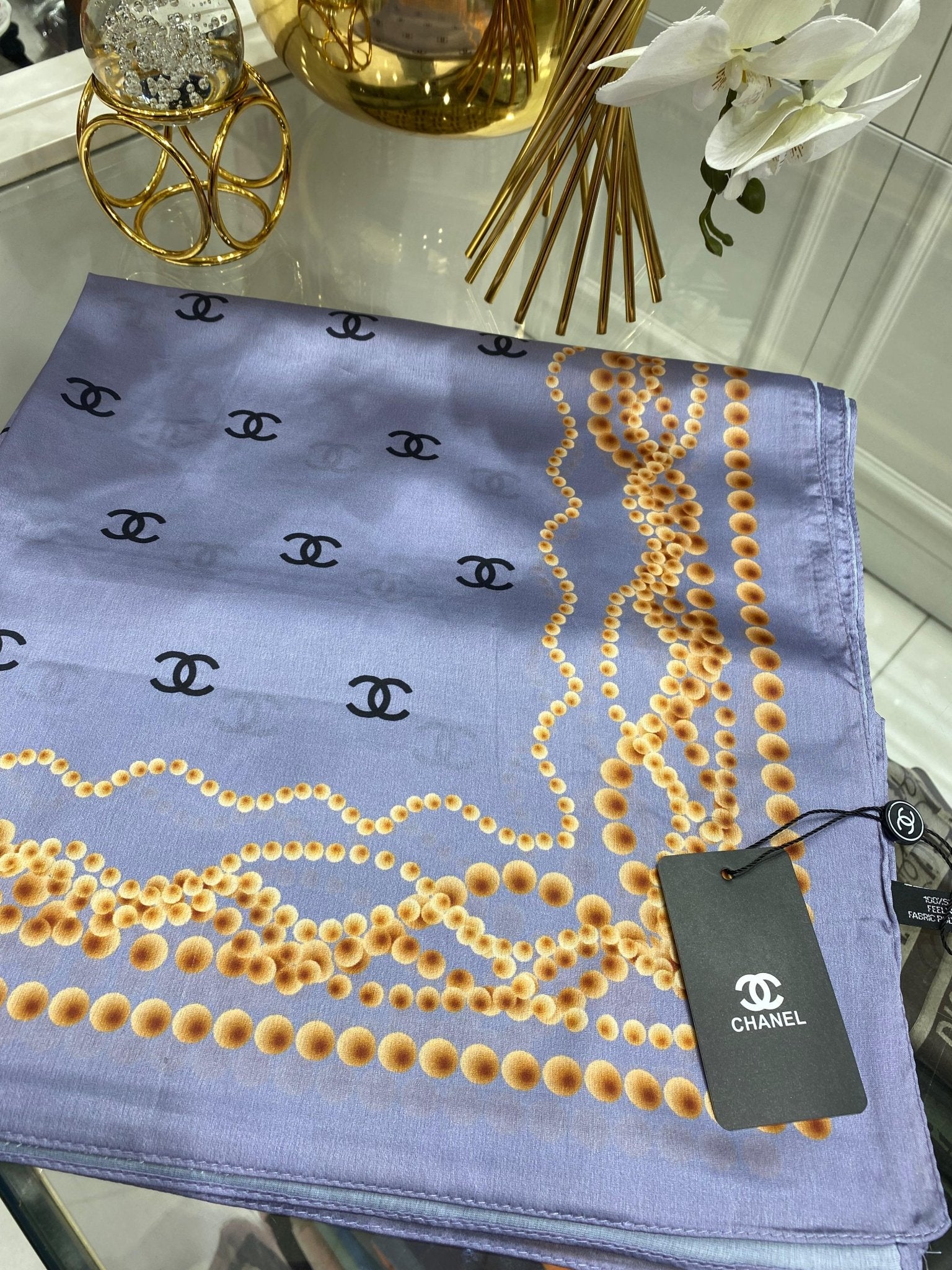 Chanel İthal Vual İpek Şal - Very Pery - Organic ScarfsOrganic Scarfs