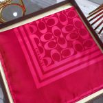 Coach Desen Twill İpek Eşarp - Fuşya