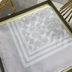 Coach Desen Twill İpek Eşarp - Gümüş