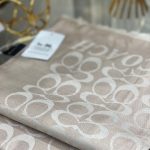 Coach Yün İpek A Kalite Çift Taraflı Marka Şal - Bej