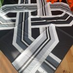 Colors Plus Marka Etnik Geometrik Desen Twill Eşarp - Siyah