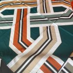 Colors Plus Marka Etnik Geometrik Desen Twill Eşarp - Zümrüt