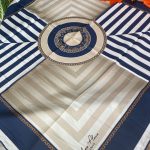 Colors Plus Marka Etnik Zincir Desen Twill Eşarp - Lacivert