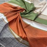 Colors Plus Marka Zincir Desen Twill Eşarp - Turuncu Yeşil