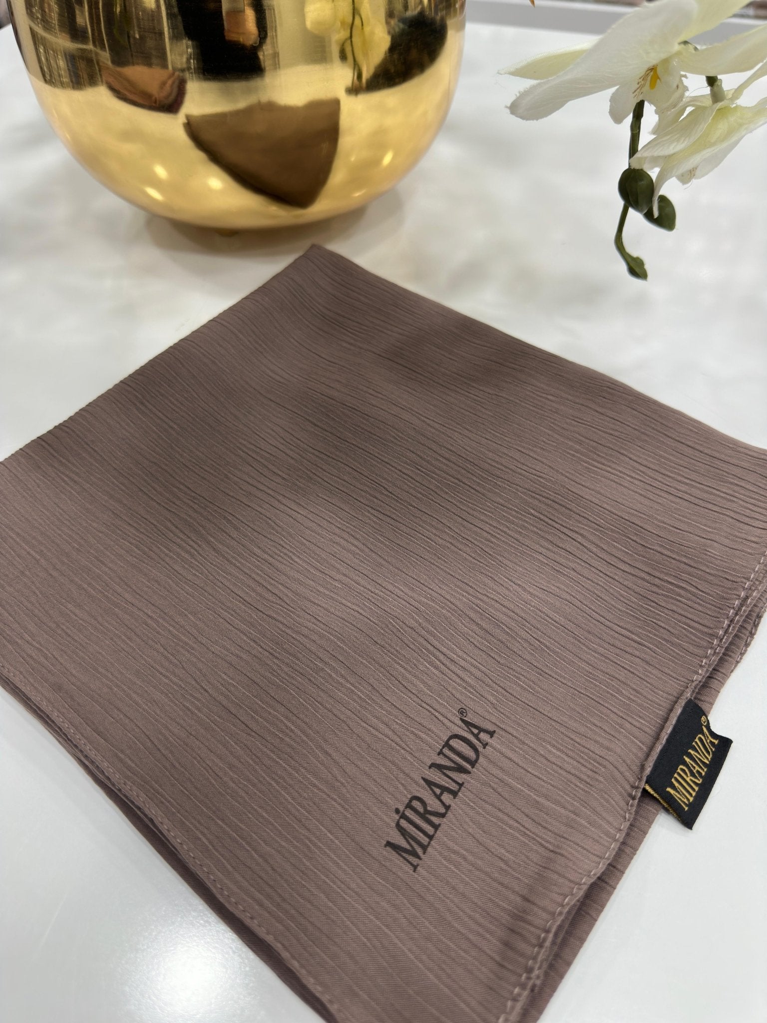 Comfort Kırinkıl Eşarp - Vizon - Organic ScarfsOrganic Scarfs