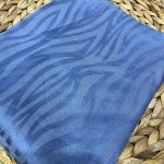 Dalga Desen İpeksi Jakar Şal - İndigo