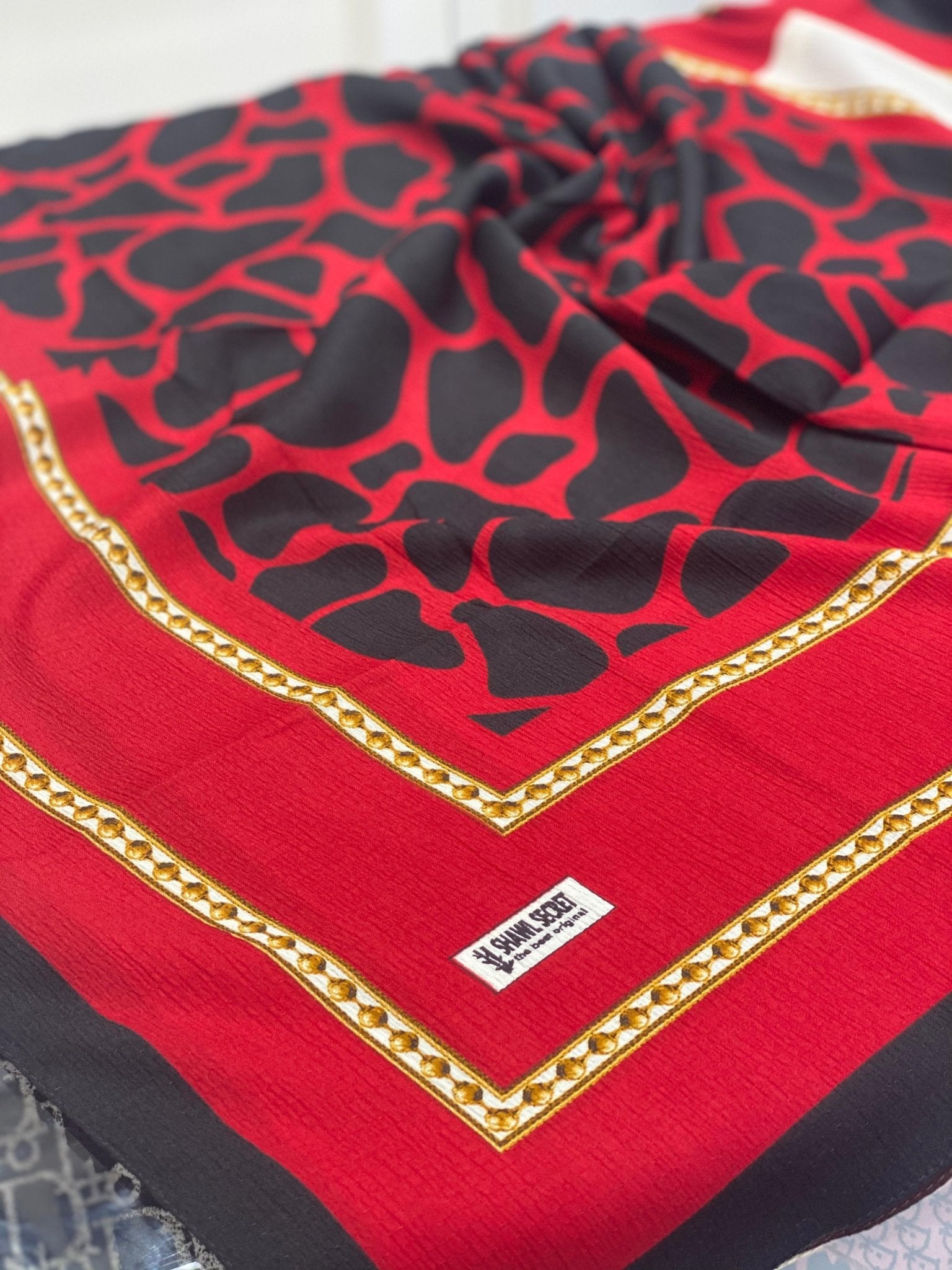 Dalmaçya Desenli Mio Cazz Eşarp - Bordo - Organic ScarfsOrganic Scarfs