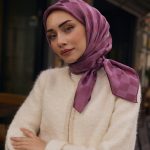 Dama Desen Jakar Eşarp - Mürdüm