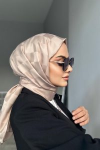 Dama Desen Jakar Şal - Bej
