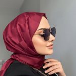 Dama Desen Jakar Şal - Bordo