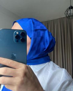 Dama Desen Jakar Şal - Saks