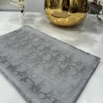 Dior Desen Pamuk İpeksi Jakar Şal 88731 - Füme