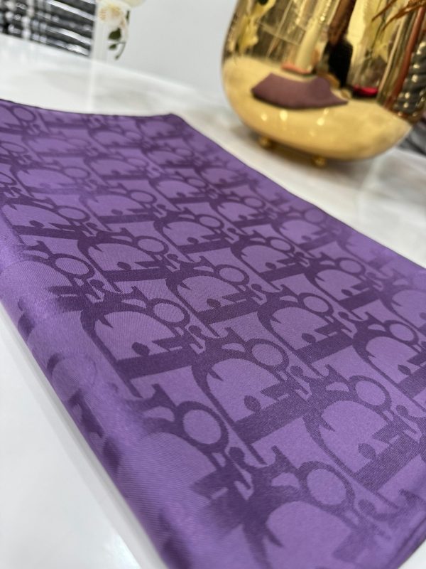 Dior Desen Pamuk İpeksi Jakar Şal - Mürdüm - Organic ScarfsOrganic Scarfs