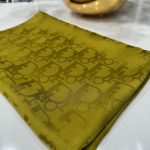 Dior Desen Pamuk İpeksi Jakar Şal 88731 - Yağ Yeşili
