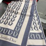 Dior Desen Twiil Eşarp - Füme