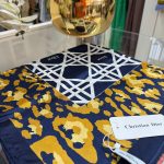 Dior İthal Vual İpek Şal - Lacivert