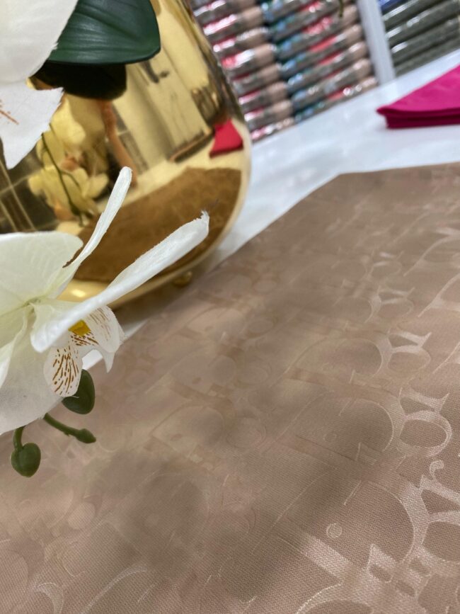 Dior Kırışmayan Jakar İpeksi Şal - Çikolata - Organic ScarfsOrganic Scarfs