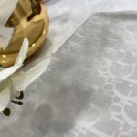 Dior Kırışmayan Jakar İpeksi Şal - Gümüş