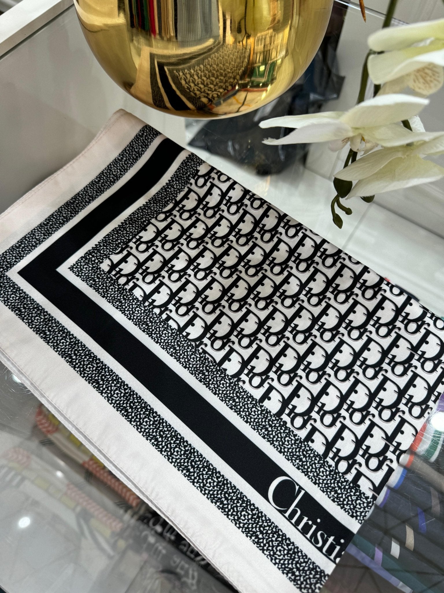 Dior Marka Şal - Siyah - Organic ScarfsOrganic Scarfs