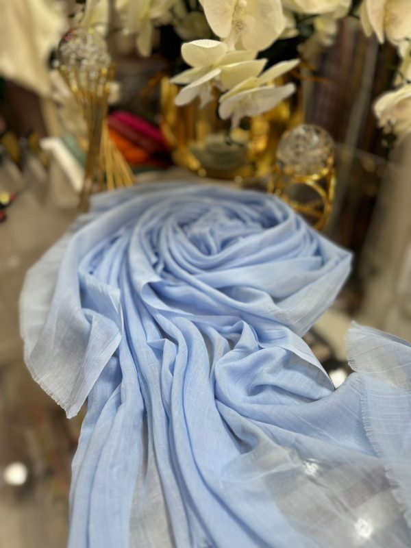 Dubai İpeği Şal - BEBE MAVİSİ - Organic ScarfsOrganic Scarfs