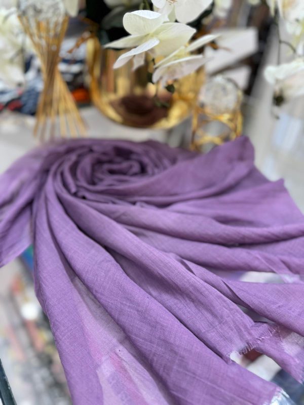 Dubai İpeği Şal - Eflatun - Organic ScarfsOrganic Scarfs