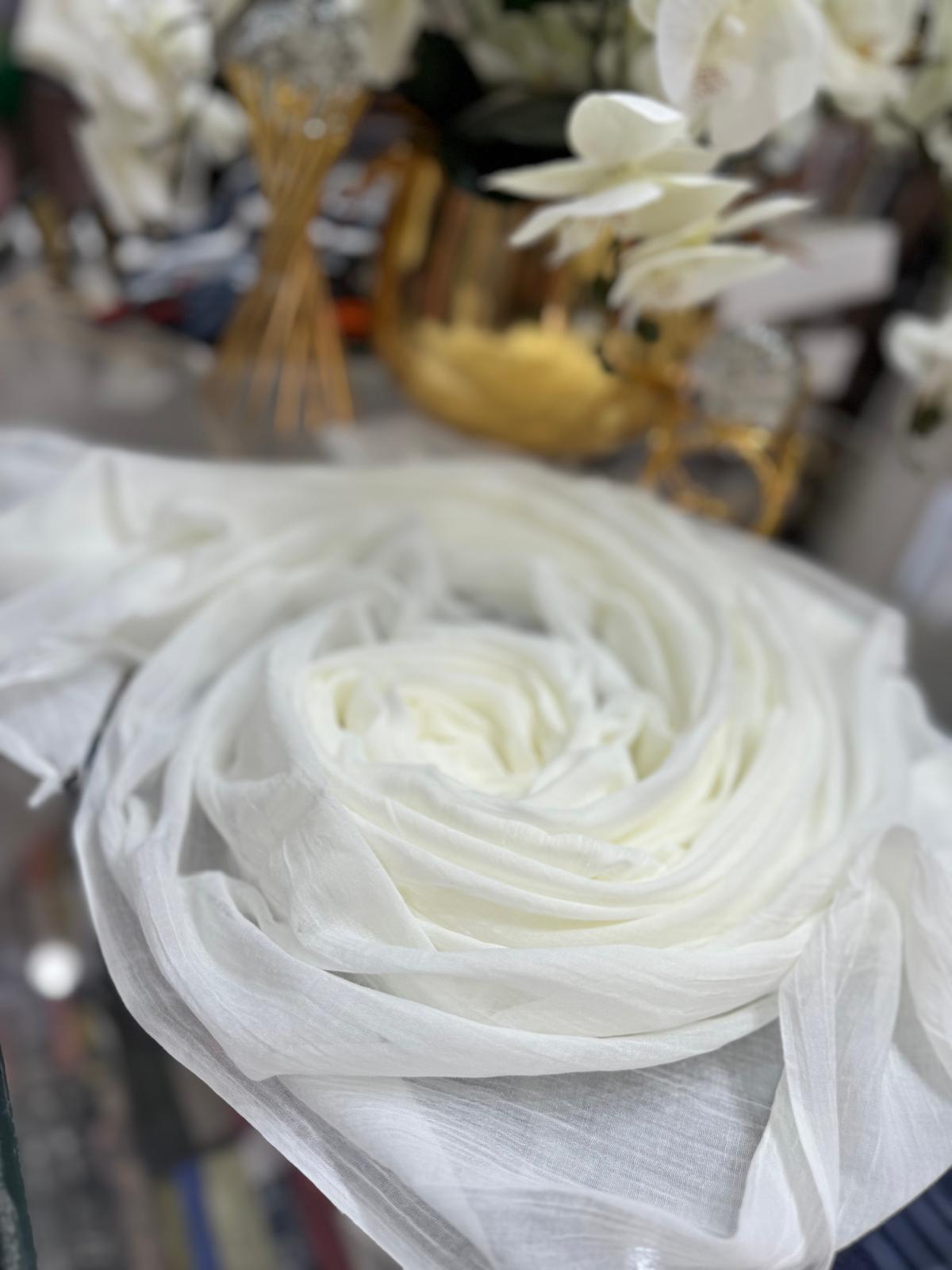 Dubai İpeği Şal - Ekru - Organic ScarfsOrganic Scarfs